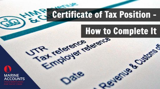 Certificate of Tax Position - How to Complete It